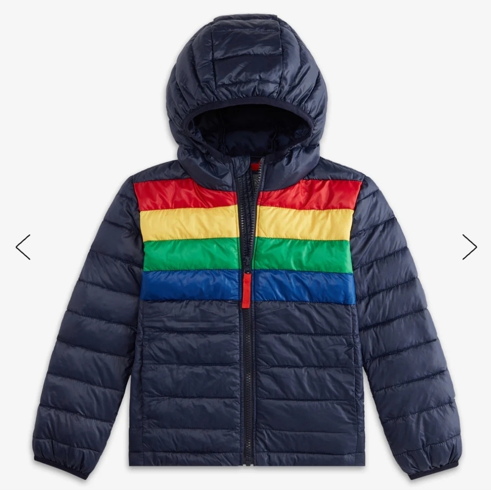 Primery‎ Kids stripe lightweight puffer jacket Size 4/5
